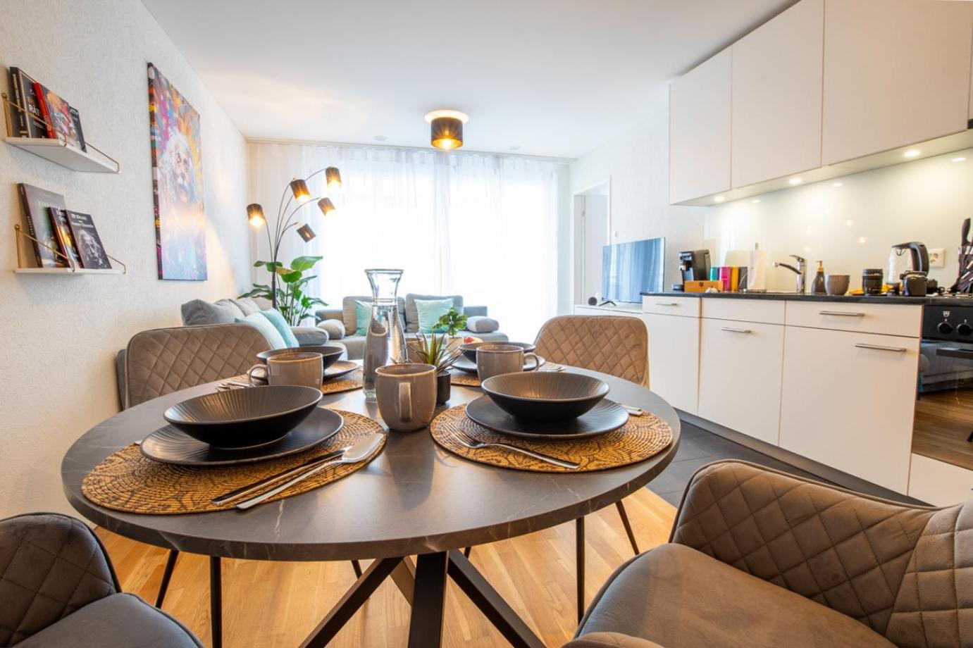 Special Einstein II Apartment Basel, Messe Kleinbasel 10-Star Kültér fotó